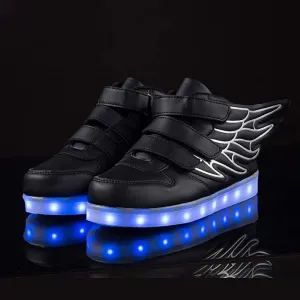 Flashez Black - LED Thunder Kids Shoes