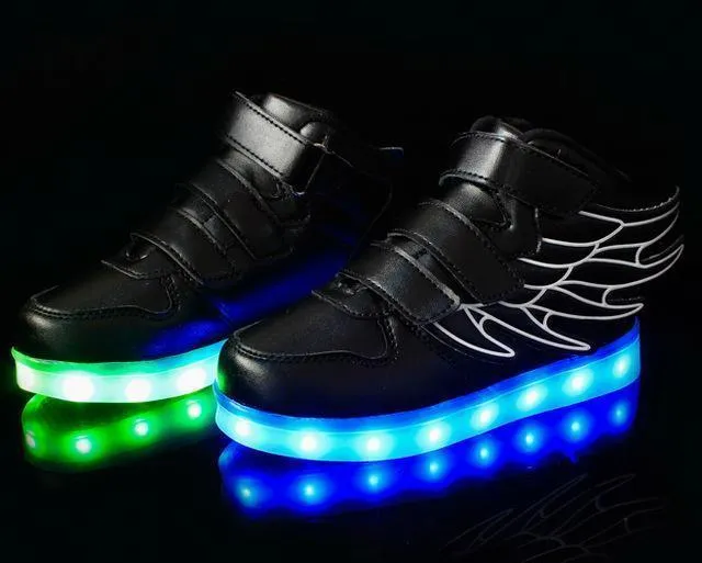 Flashez Black - LED Thunder Kids Shoes