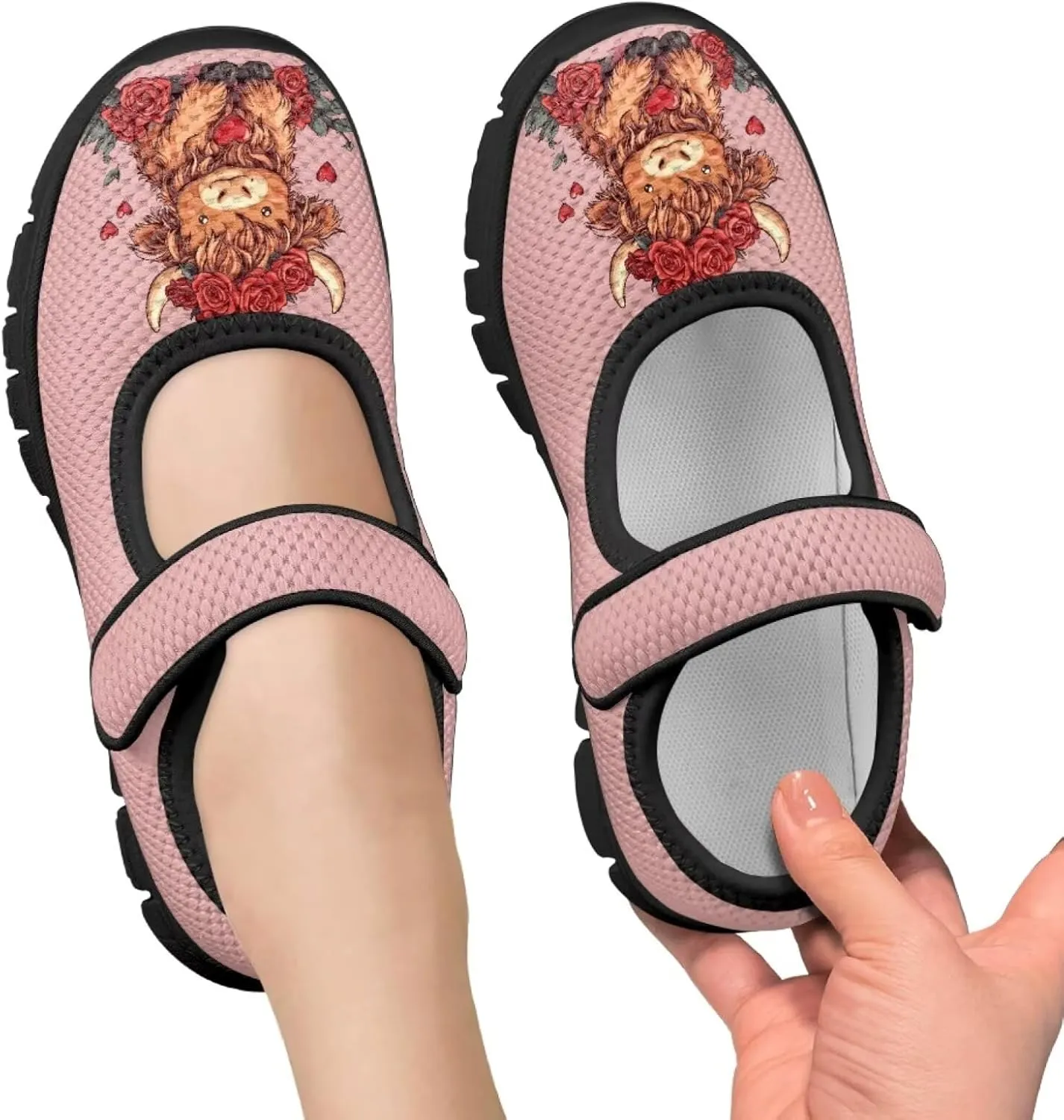 Forchrinse Sunflower Otter Pattern Toddlers Girls Dress Shoes Floral Mary Jane Flats Party School Uniform Shoes Lightweight Flats Sneakers for Kids,Size 11-2.5