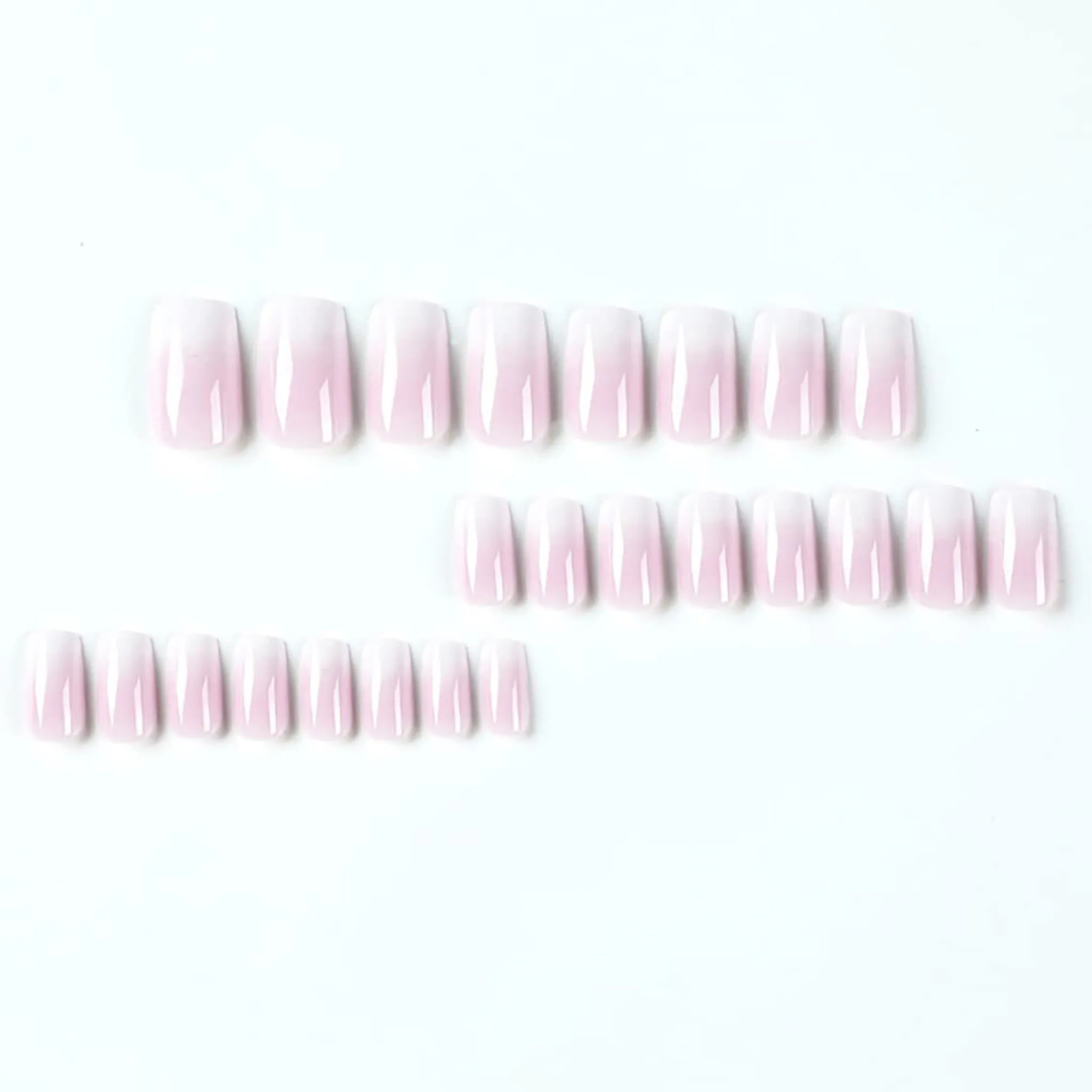 French-Style Medium Square Press-On Nails