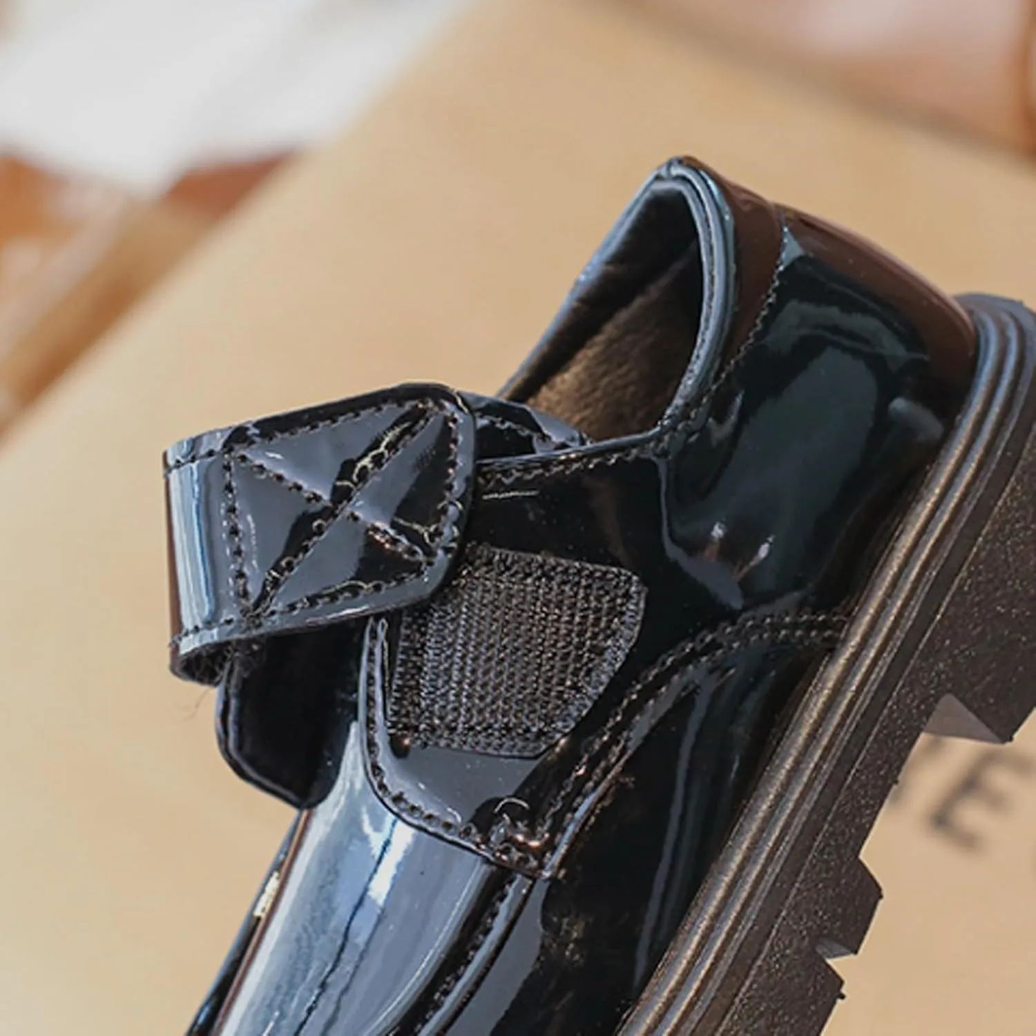 Girls Dress Shoes Chunky Loafers for Girl Platform Heel Leather Flats Round Toe School Uniform Mary Jane Shoes