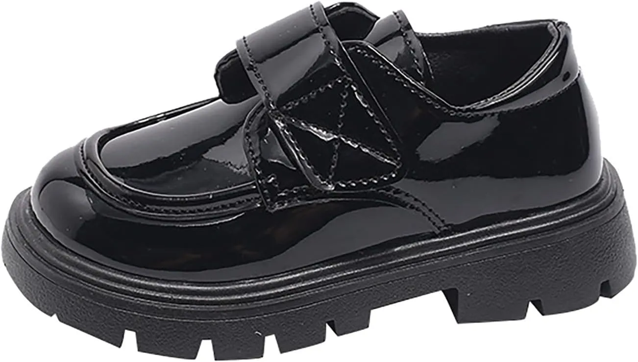 Girls Dress Shoes Chunky Loafers for Girl Platform Heel Leather Flats Round Toe School Uniform Mary Jane Shoes