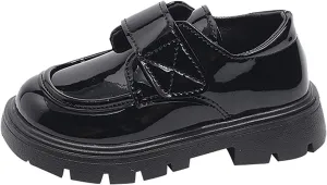 Girls Dress Shoes Chunky Loafers for Girl Platform Heel Leather Flats Round Toe School Uniform Mary Jane Shoes