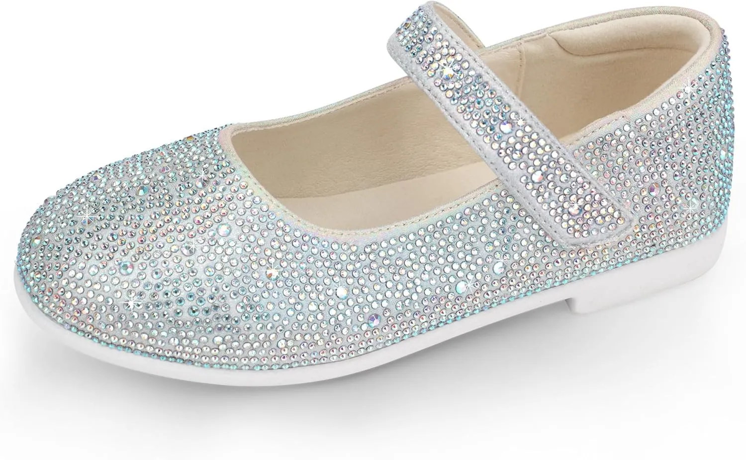 Girls Dress Shoes Sparkly Mary Jane Shoes for Girls Ballet Flats Flower Girl Shoes Rhinestone School Princess Wedding Shoes