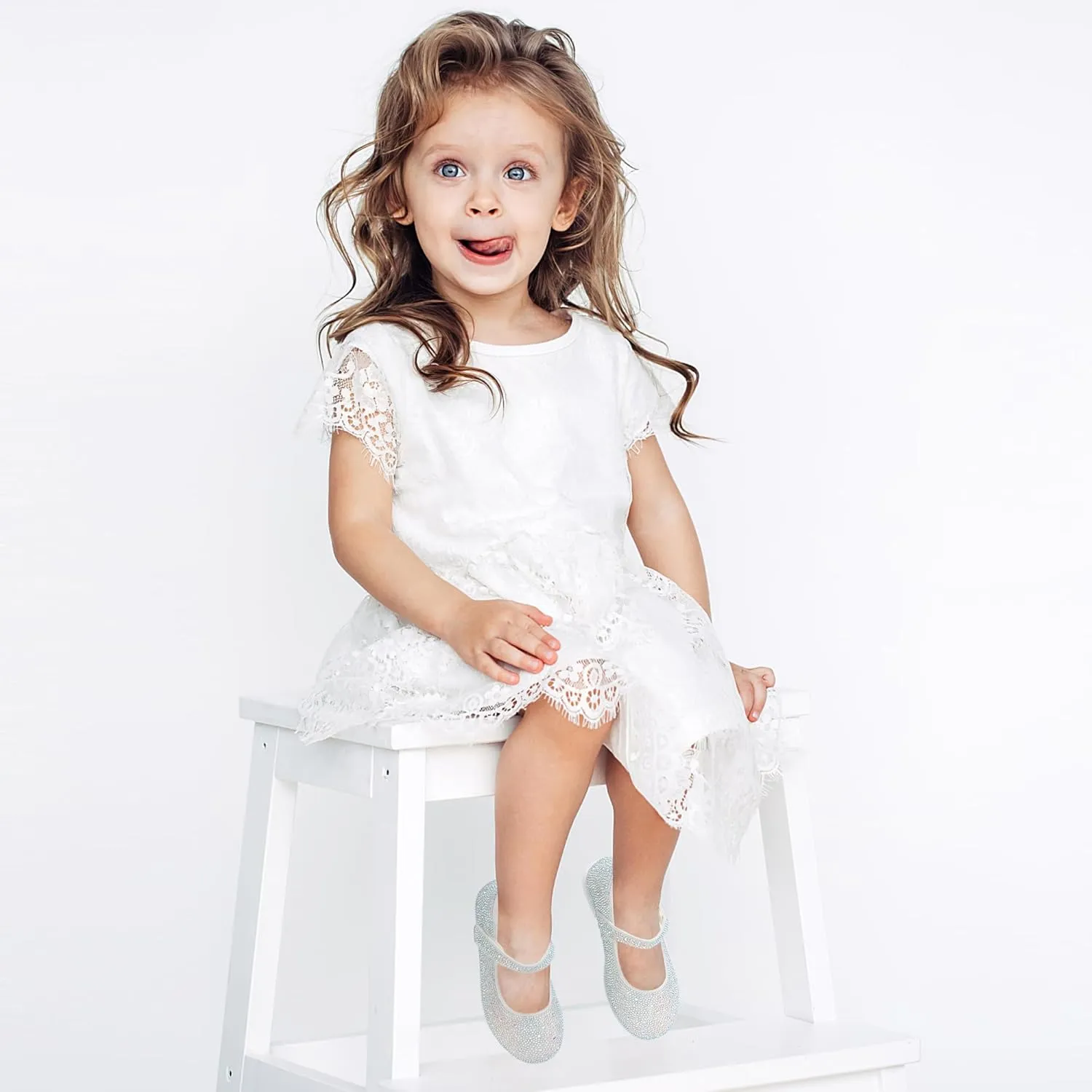 Girls Dress Shoes Sparkly Mary Jane Shoes for Girls Ballet Flats Flower Girl Shoes Rhinestone School Princess Wedding Shoes