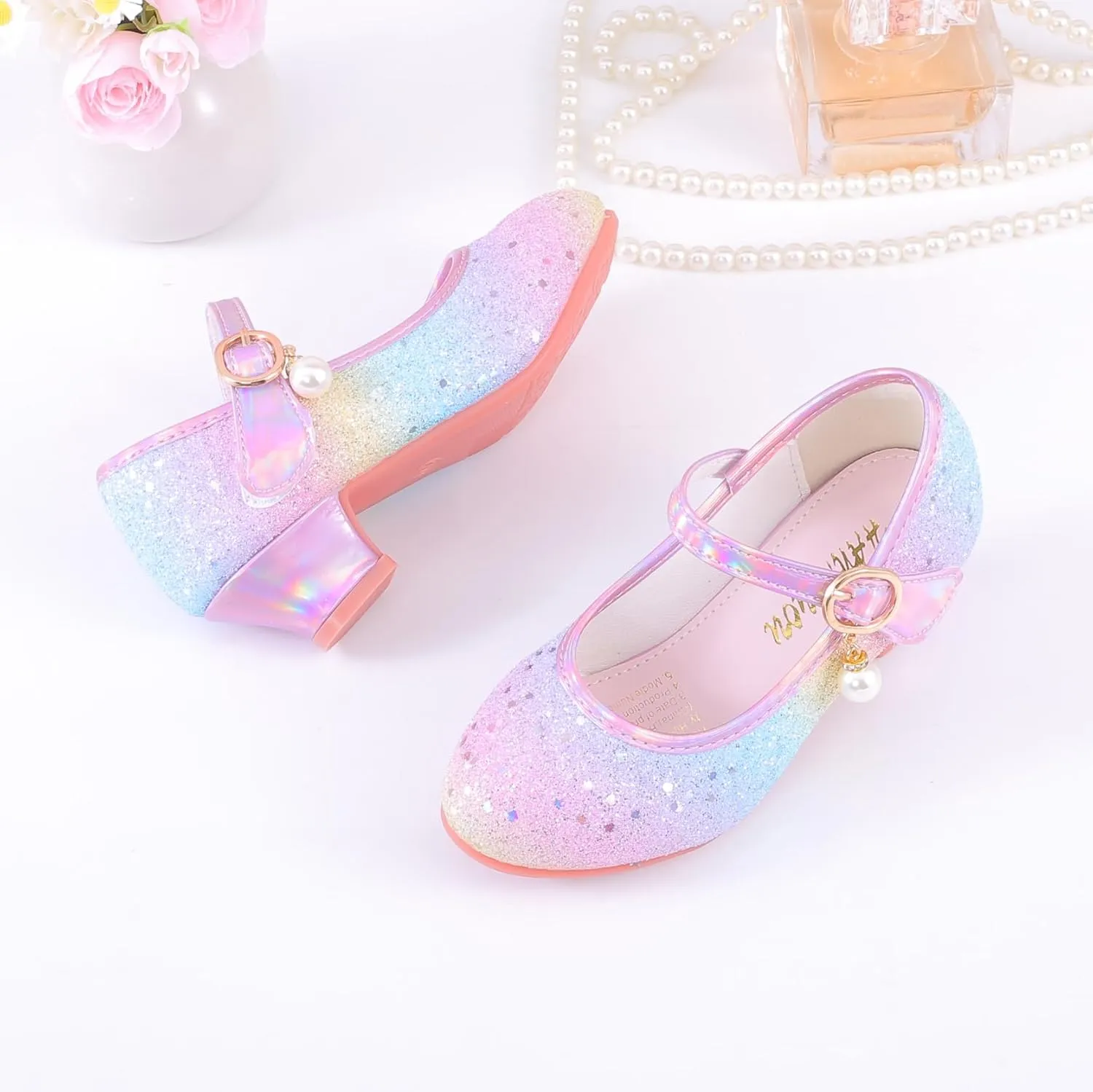 Girls Dress Shoes Toddler Heels Princess Shoes for Kids Wedding Party School