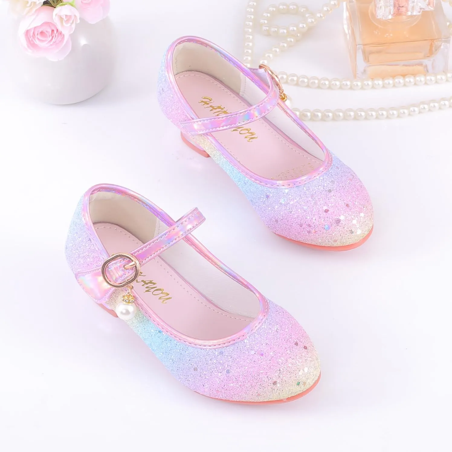 Girls Dress Shoes Toddler Heels Princess Shoes for Kids Wedding Party School