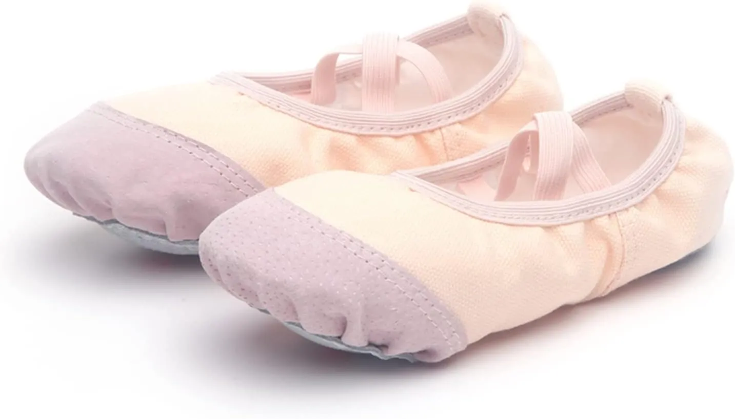 Girls Pik Ballet Shoes Toddler Canvas Ballet Slippers Dance Shoes for Boys/Little Kid/Big Kid Ballet Shoes for Girls