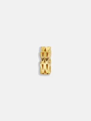 Gold Initial Bead Charm - W