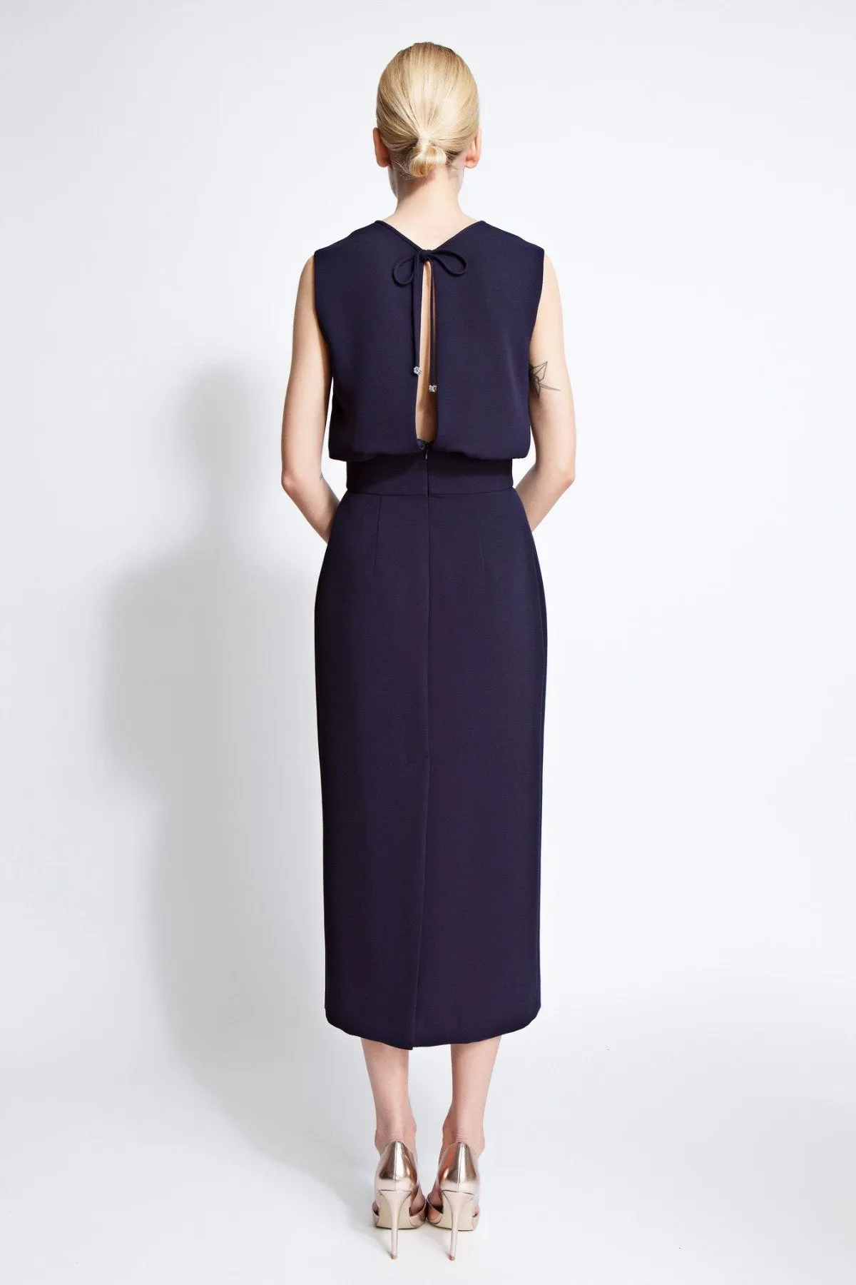 Harper Midi Dress Navy