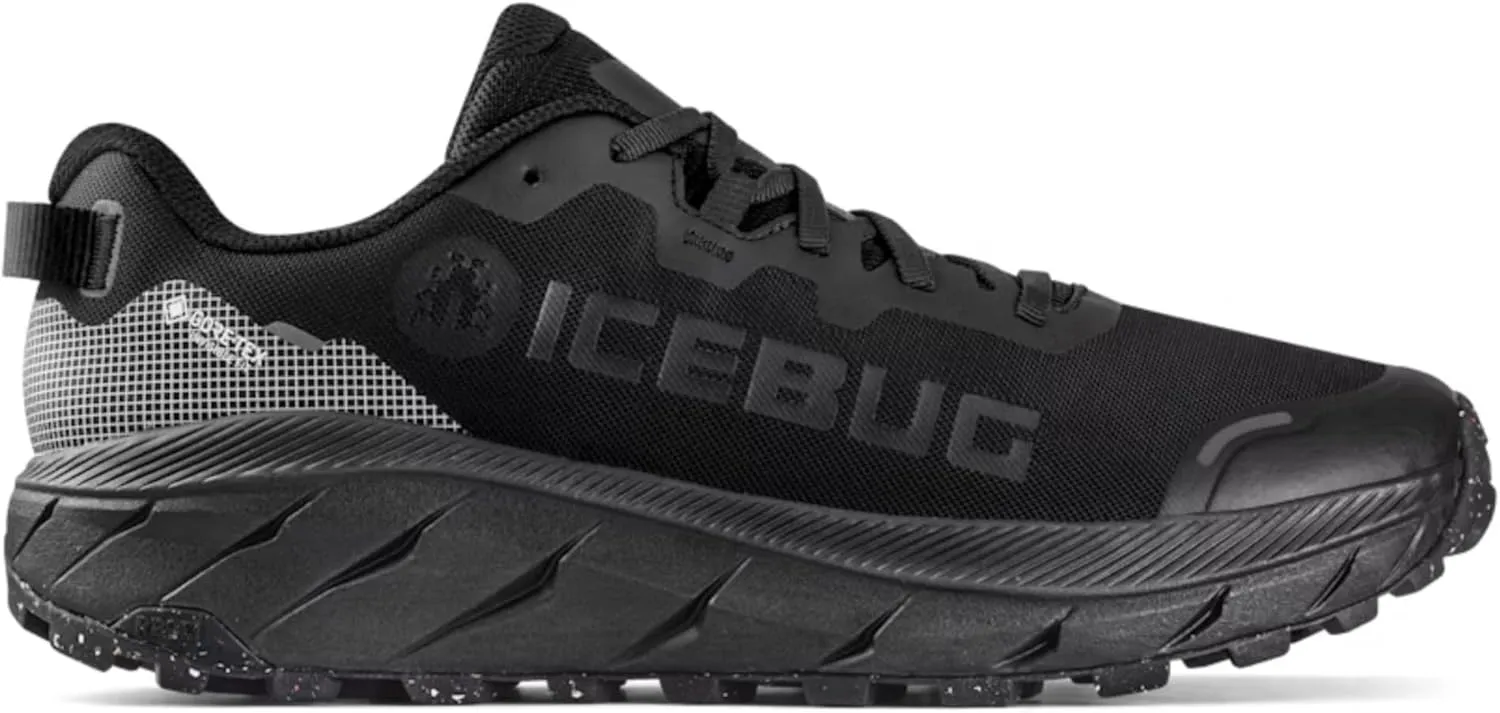 Icebug Mens Arcus2 RB9X GTX Road Running Shoe with Traction Sole, Black