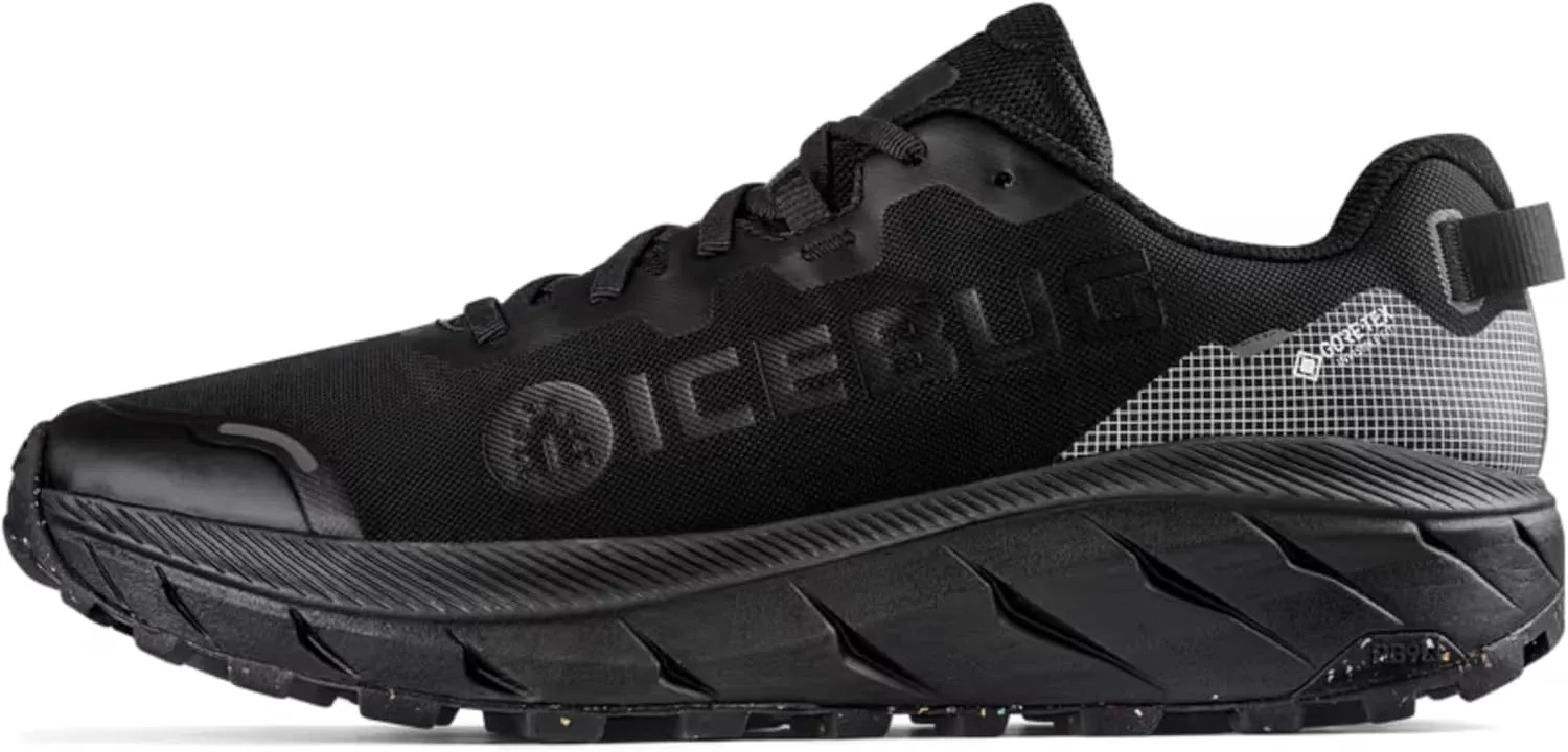 Icebug Mens Arcus2 RB9X GTX Road Running Shoe with Traction Sole, Black