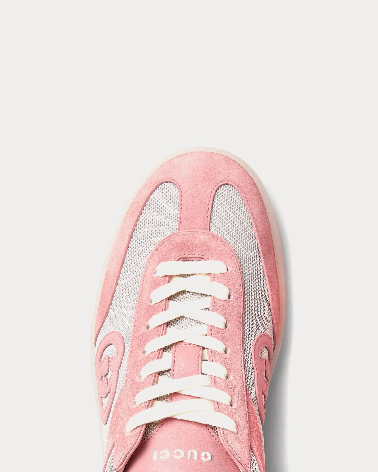Interlocking G Suede Pink Low Top Sneakers