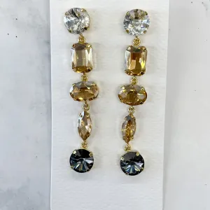 Isabella Ombre Dangle Earrings Black by Ink & Alloy