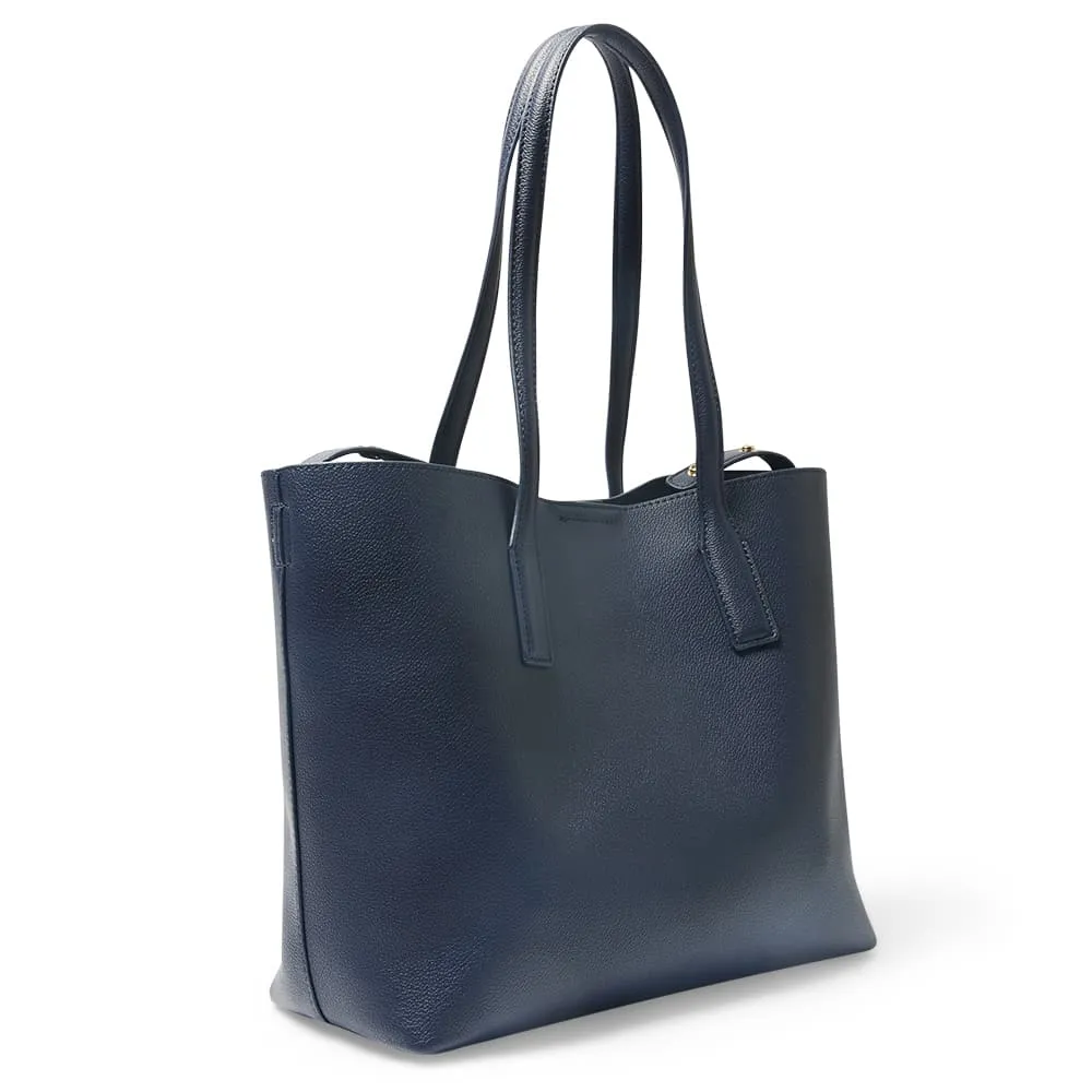 Joanna Tote in Navy Pebble