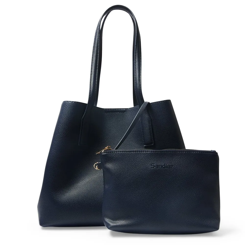 Joanna Tote in Navy Pebble