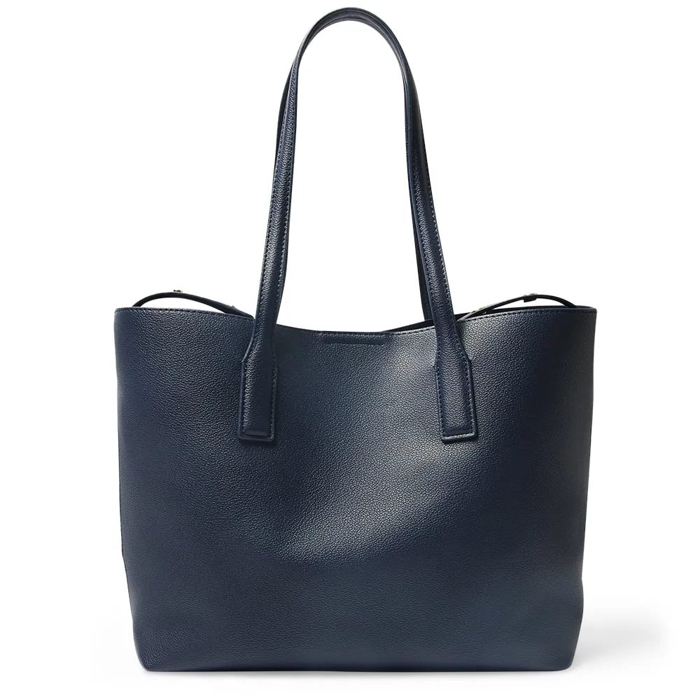 Joanna Tote in Navy Pebble