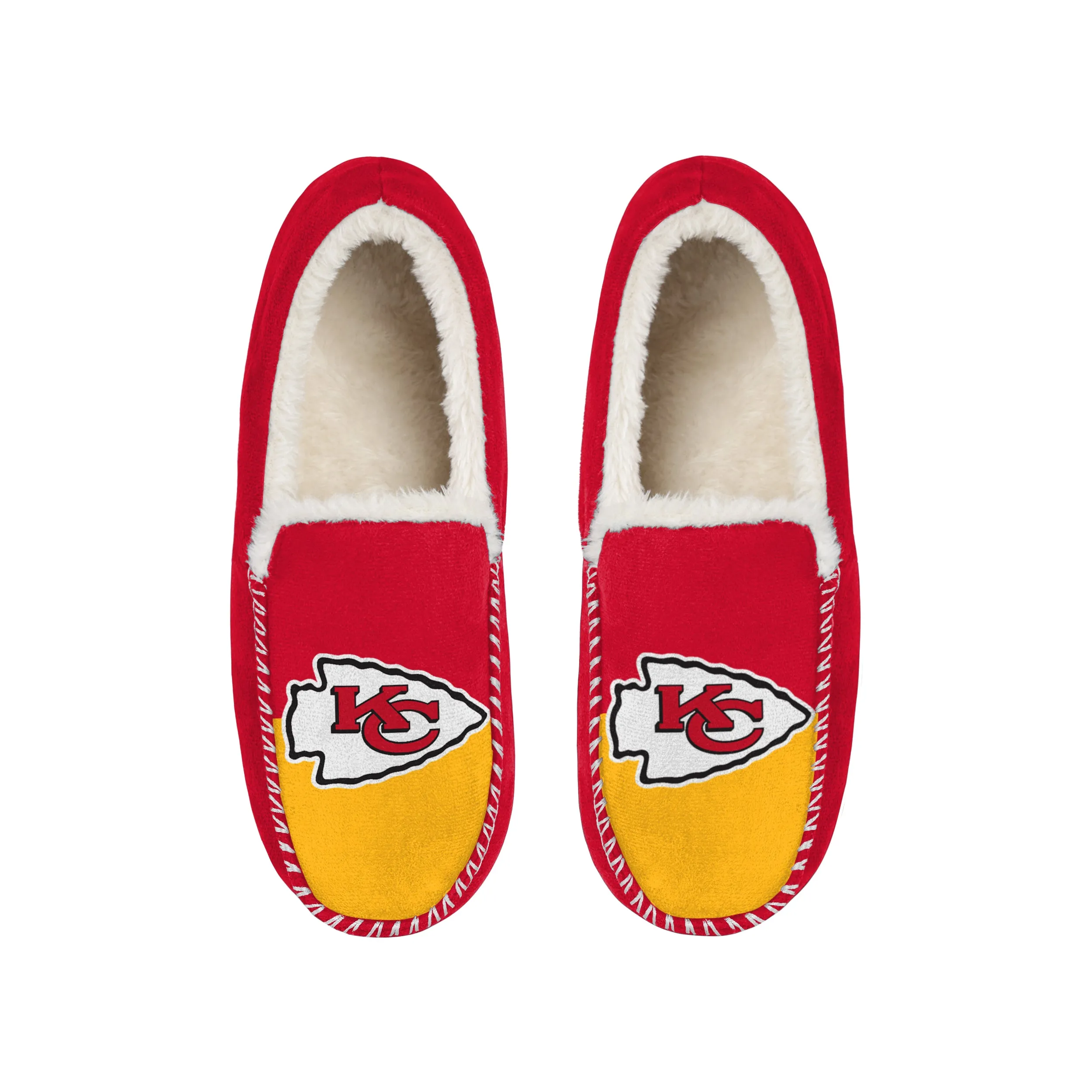 KANSAS CITY CHIEFS MEN'S COLOR BLOCK MOCCASINS