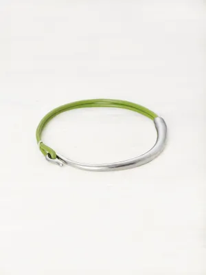 Kids Leather Bar Bracelet - Avocado