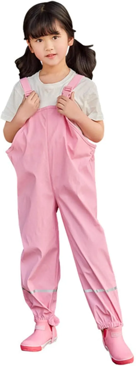 Kids Waterproof Rain Pant Outdoor Lightweight Cozy Rainwear Waterproof Rain Pants for Toddlers and
