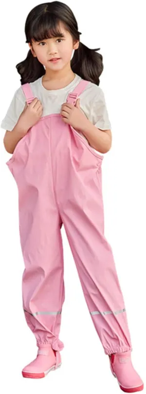 Kids Waterproof Rain Pant Outdoor Lightweight Cozy Rainwear Waterproof Rain Pants for Toddlers and
