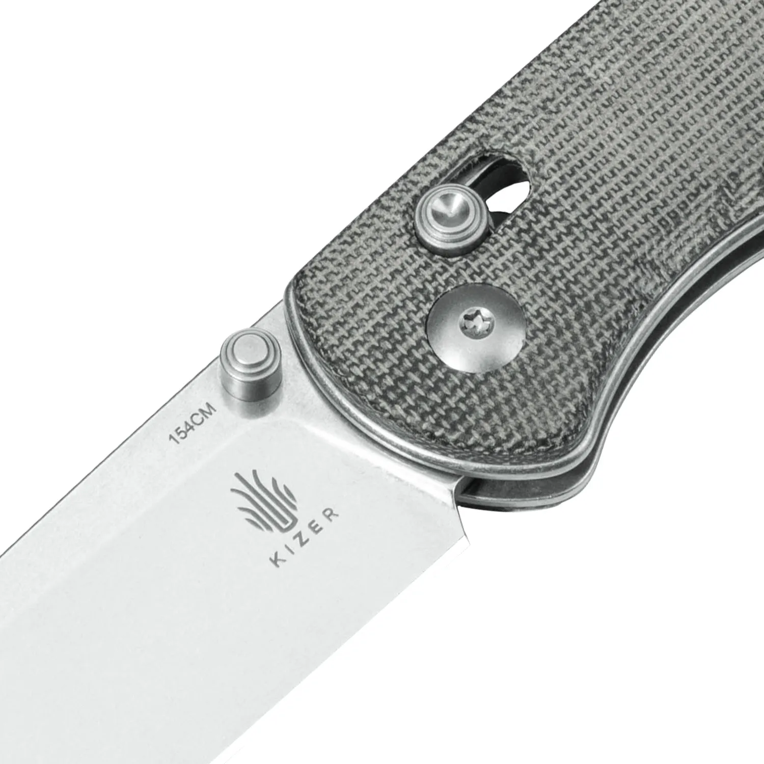 Kizer Drop Bear 154CM Blade Micarta Handle V3619C3 (2.99 Stonewashed)