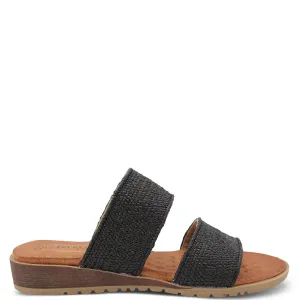 Laguna Quays Elastic Raffia Small Wedge Black 36