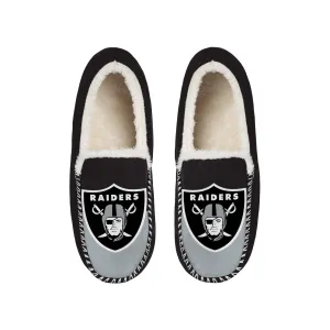 LAS VEGAS RAIDERS MEN'S COLOR BLOCK MOCCASINS