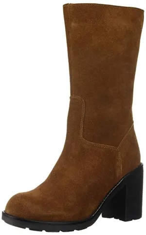 LFL by Lust for Life Magnum Round Tan Toe Grungy Lug Sole Chunky Stacked Heel Boot (8, Tan)
