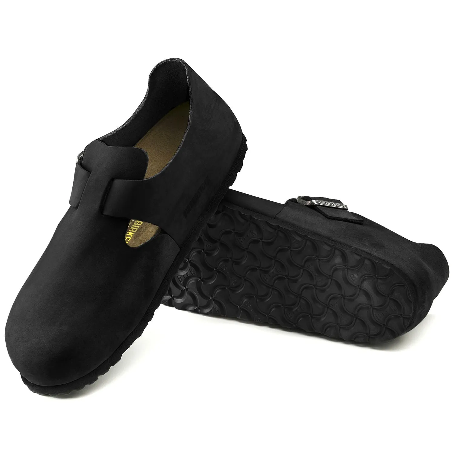 London Slip-On Shoe in Black Oiled Leather