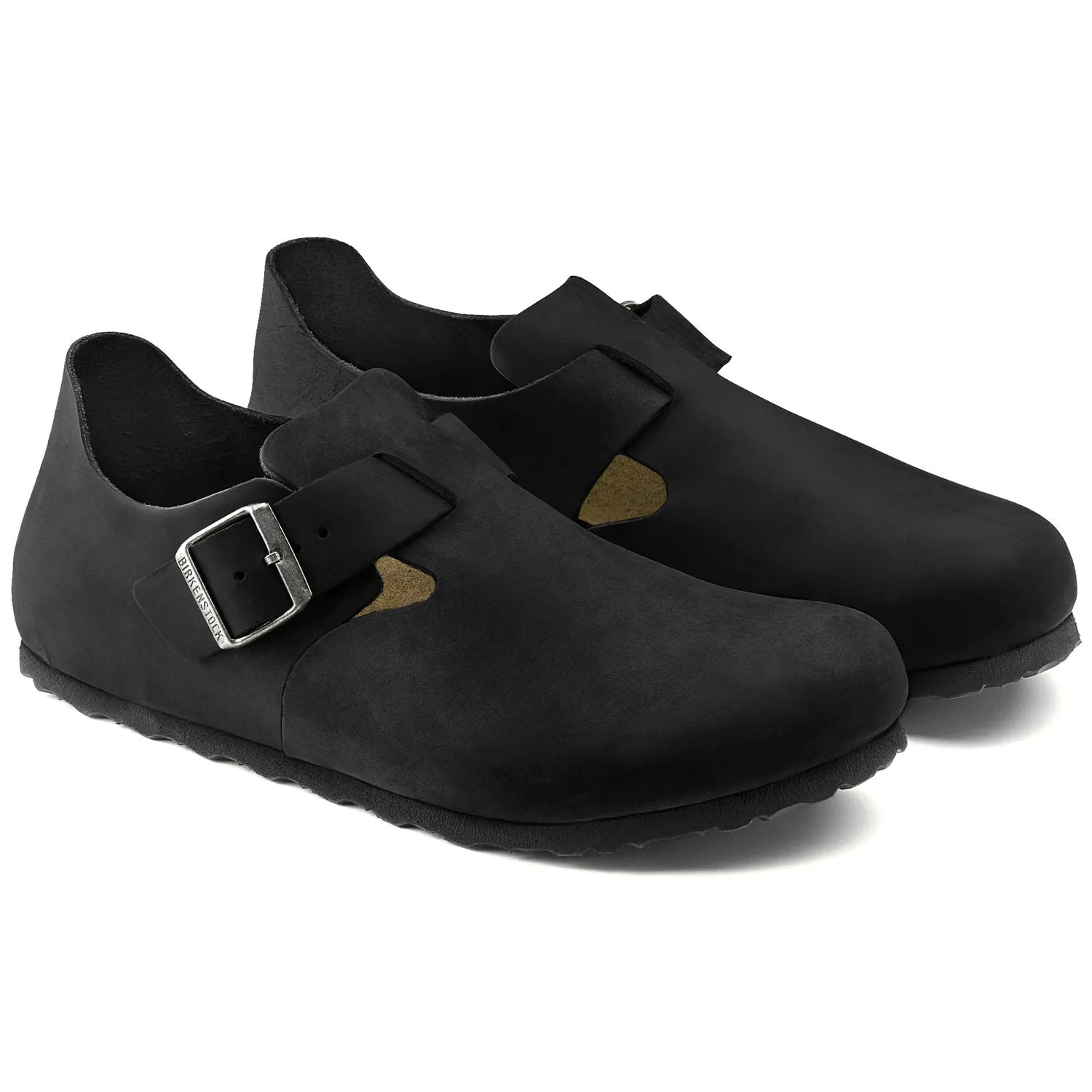 London Slip-On Shoe in Black Oiled Leather