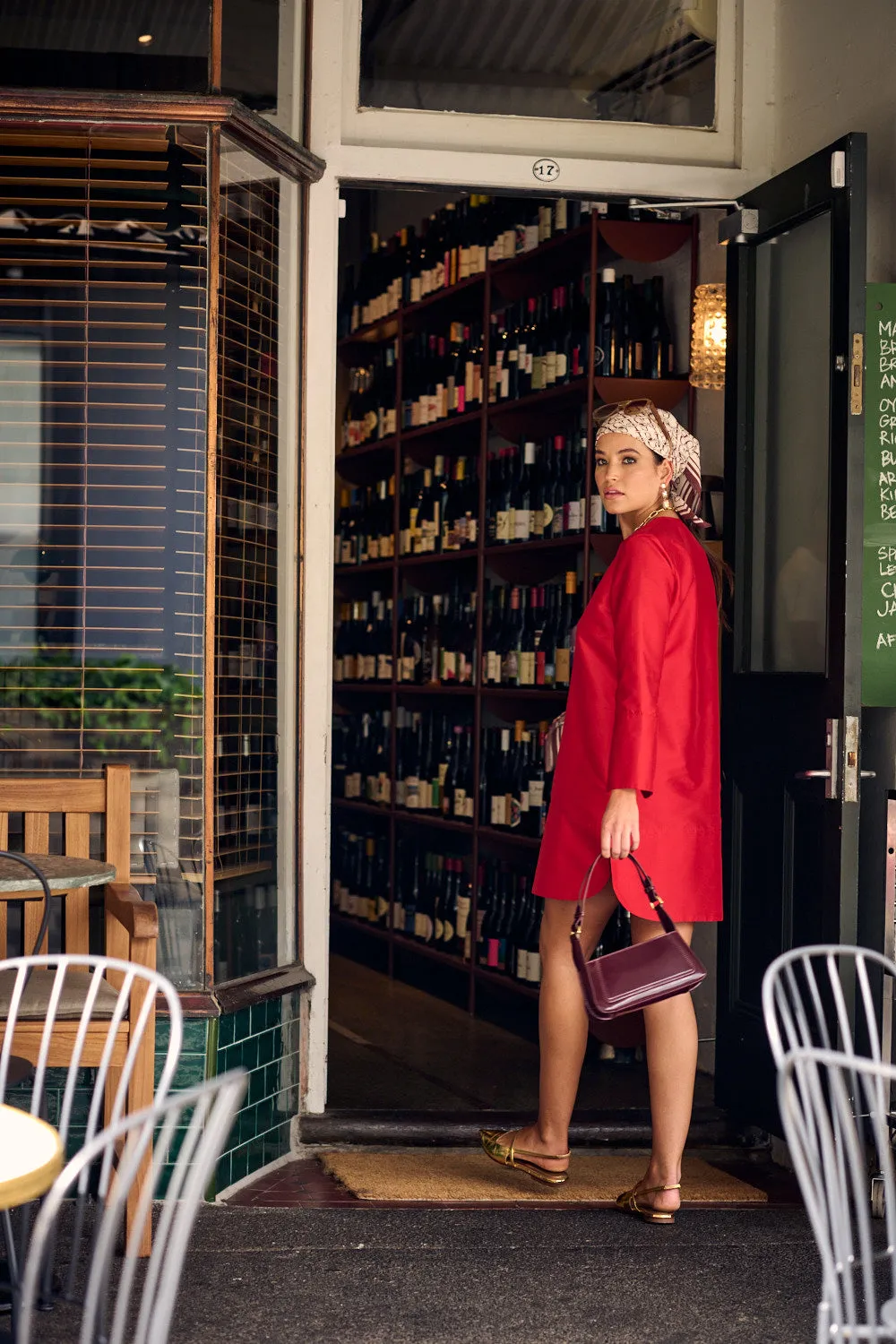 L'Opera Silk Dupion Tunic Dress - ROSSA