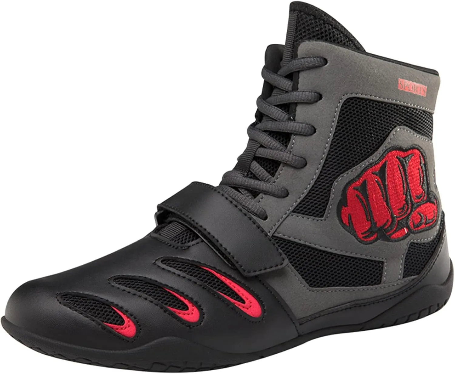 Men's Boxing Shoes, Squat Sneakers Casual Boxing Workout Shoes for Men Non-Slip Wrestling Weightlifting Shoes