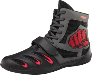 Men's Boxing Shoes, Squat Sneakers Casual Boxing Workout Shoes for Men Non-Slip Wrestling Weightlifting Shoes