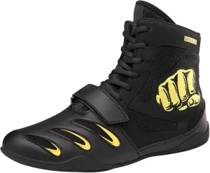 Men's Boxing Shoes, Squat Sneakers Casual Boxing Workout Shoes for Men Non-Slip Wrestling Weightlifting Shoes