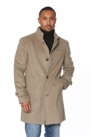 Mens Wool Button Coat