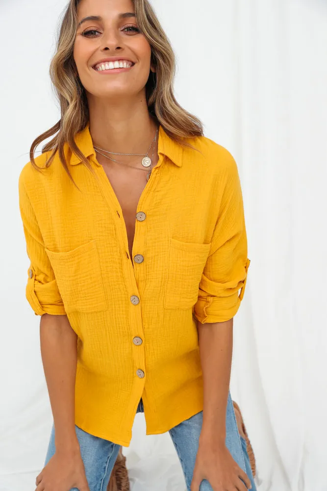 Passenger Side Shirt Mustard