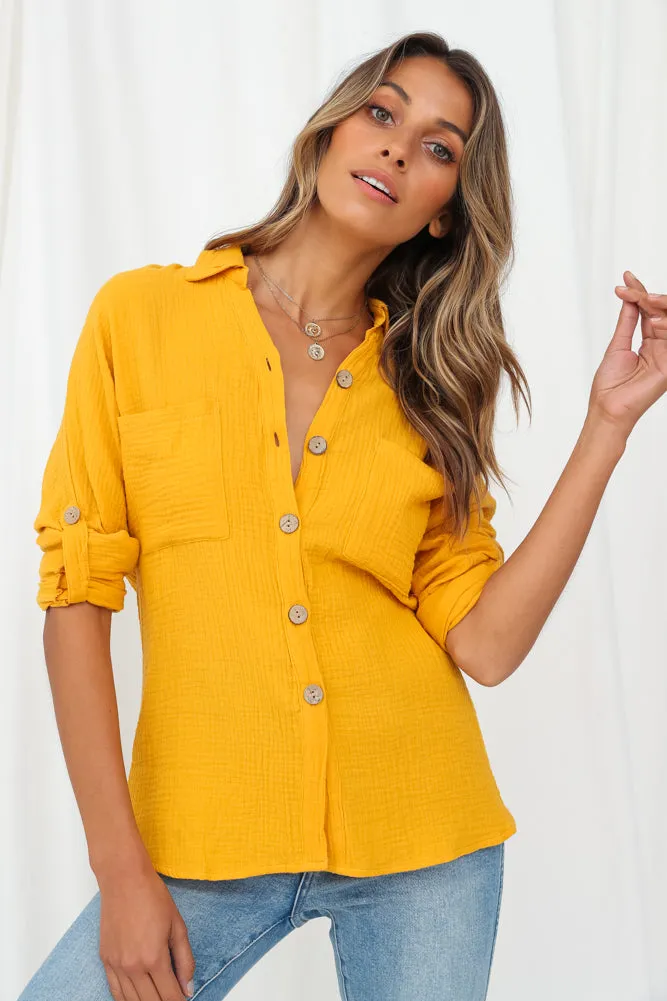 Passenger Side Shirt Mustard