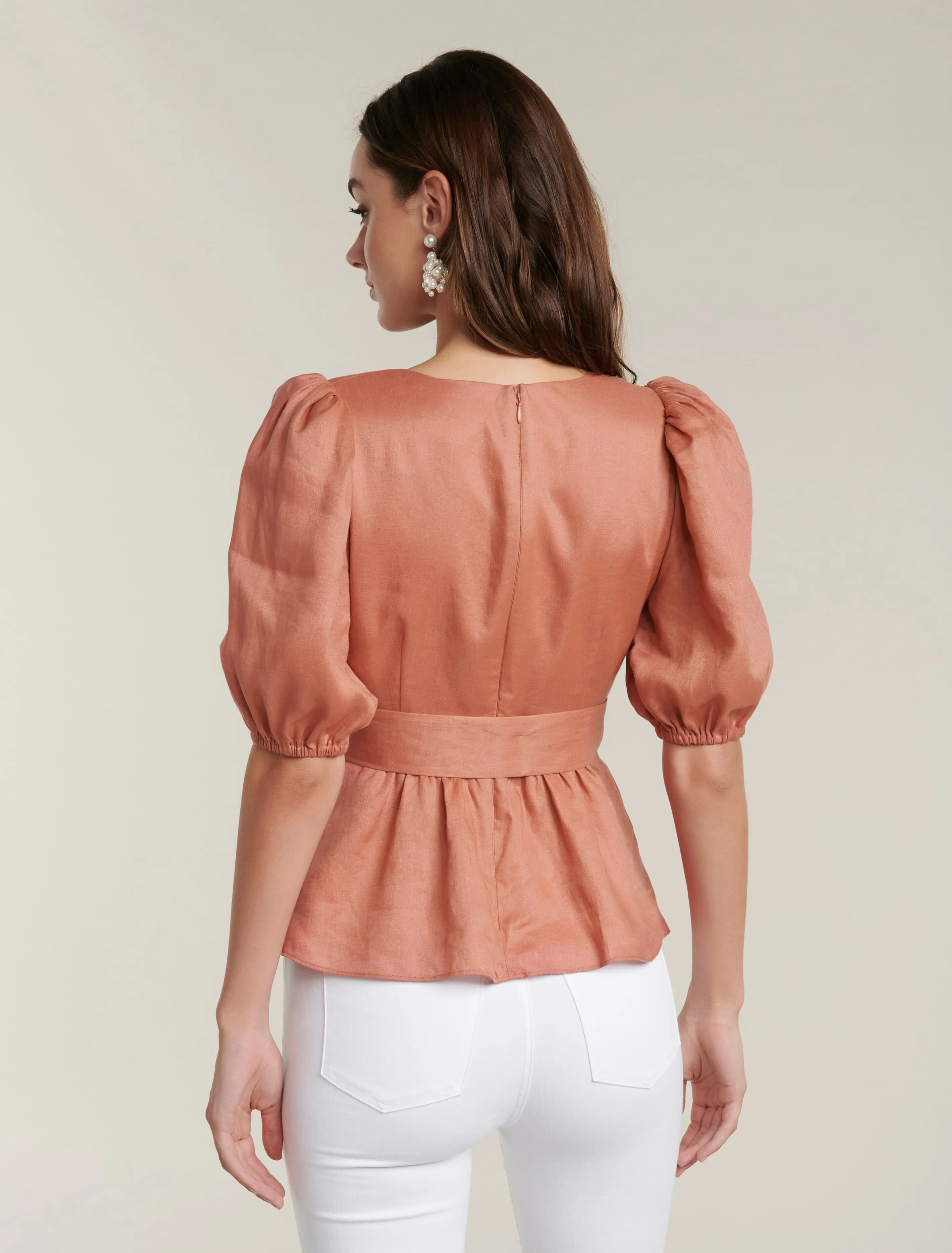 Pauline Puff Sleeve Wrap Top