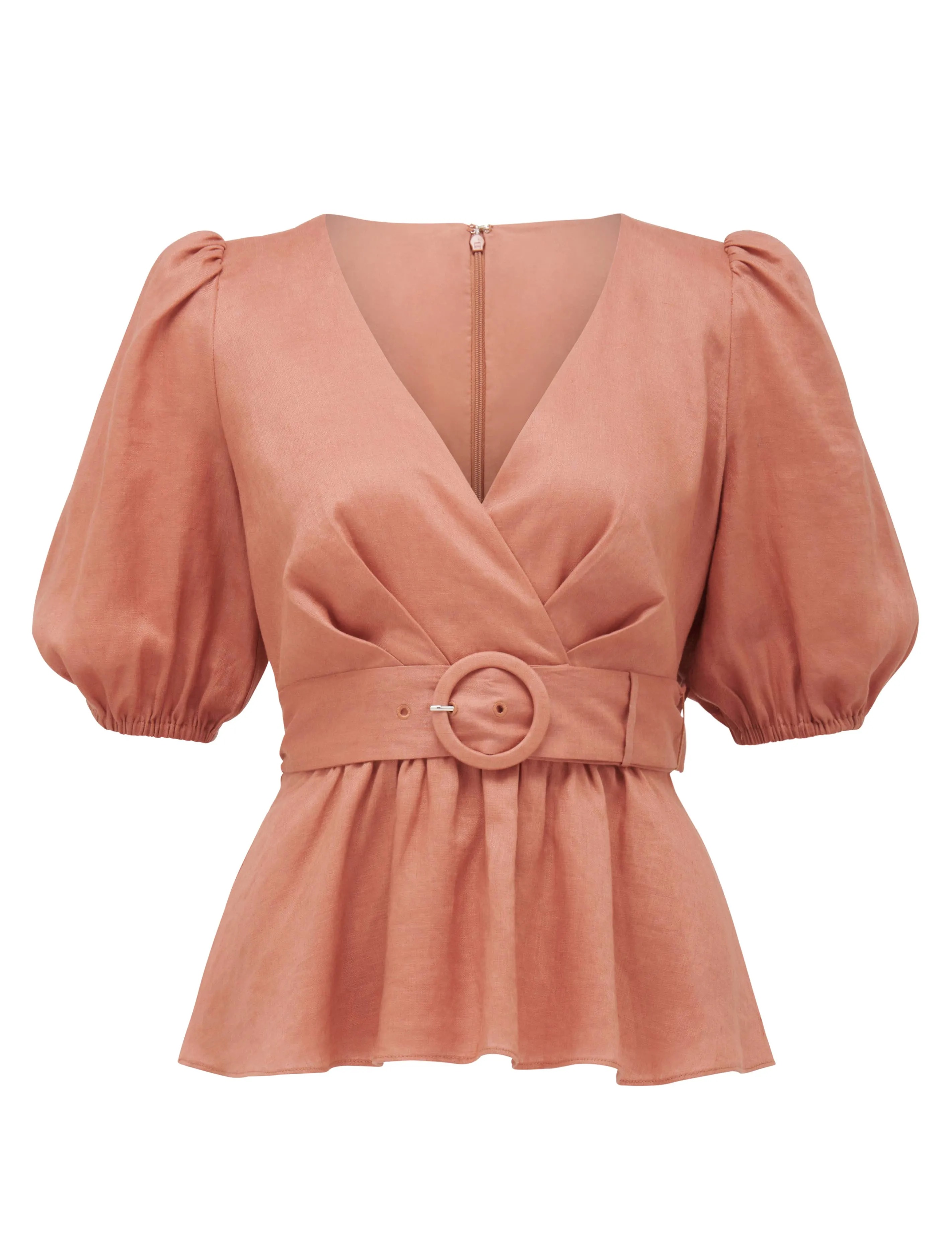 Pauline Puff Sleeve Wrap Top