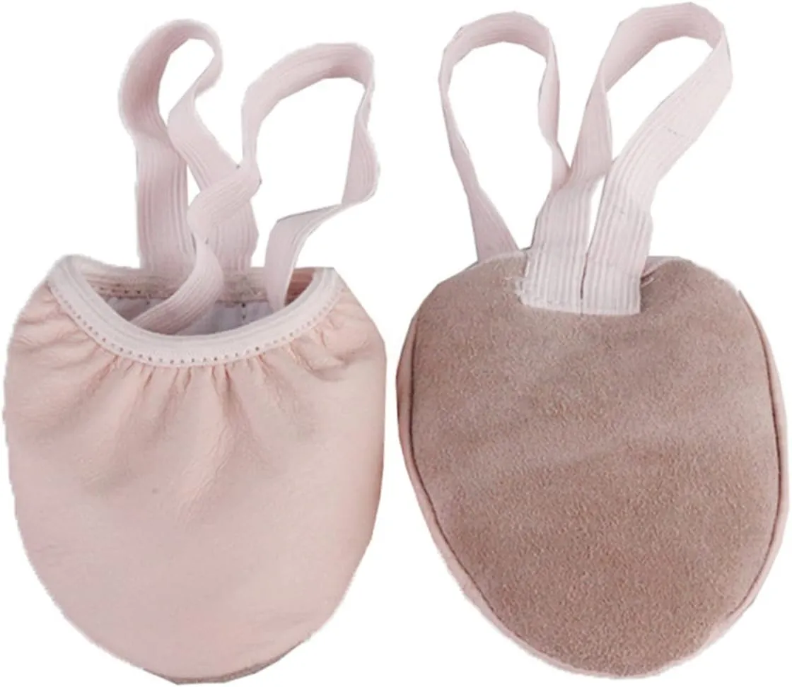SECFOU Elastic Band Dance Shoes for Women Half Sole Pointe Shoes for Ballet Non-Slip Toe Protectors Breathable for Yoga Folk Jazz Dance