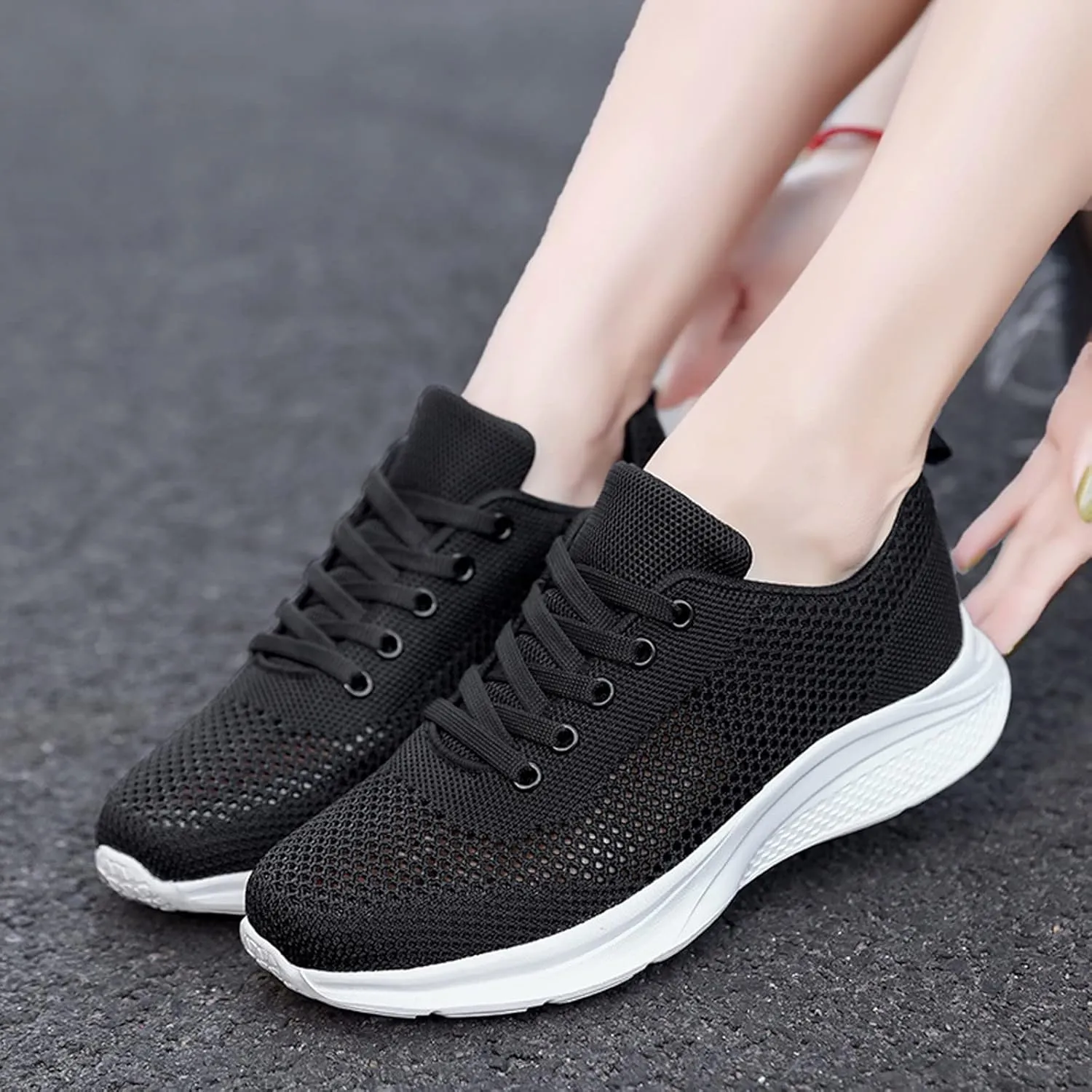 Sneakers for Women Running Shoes Fashion Walking Lace Up Womens Tennis Shoes Athletic Shoes Casual Shoes Sneakers Steel Toe Tennis Shoe Trainers Shoe