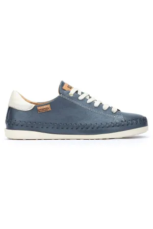 Soller Leather Trainers with Elastic Laces - Blue