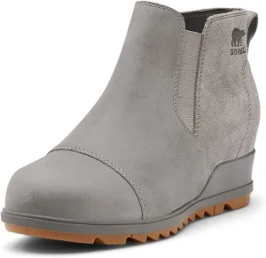Sorel Women's Evie Pull-On Bootie  Waterproof Suede Leather  Wedge Ankle Booties