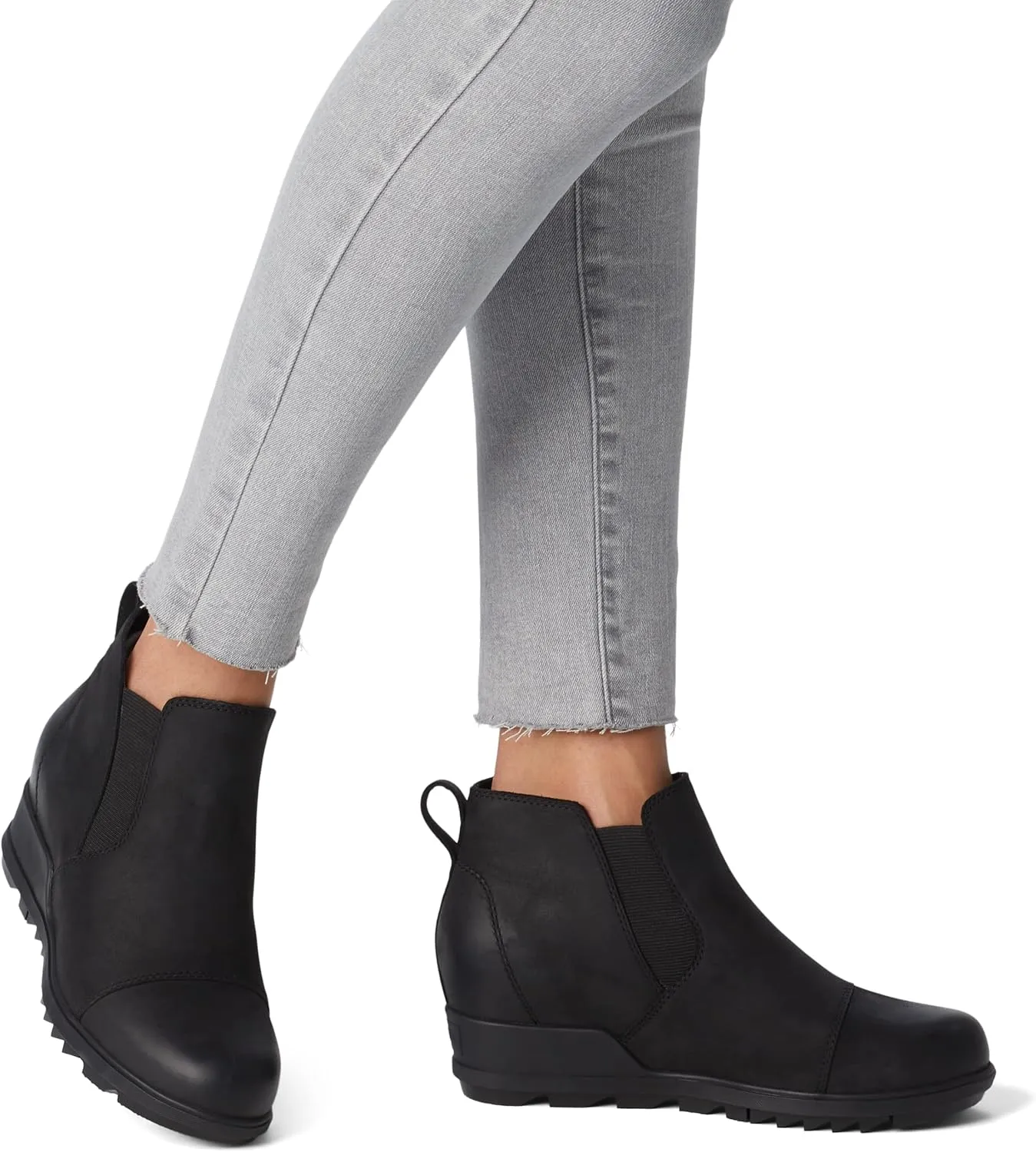 Sorel Women's Evie Pull-On Bootie  Waterproof Suede Leather  Wedge Ankle Booties