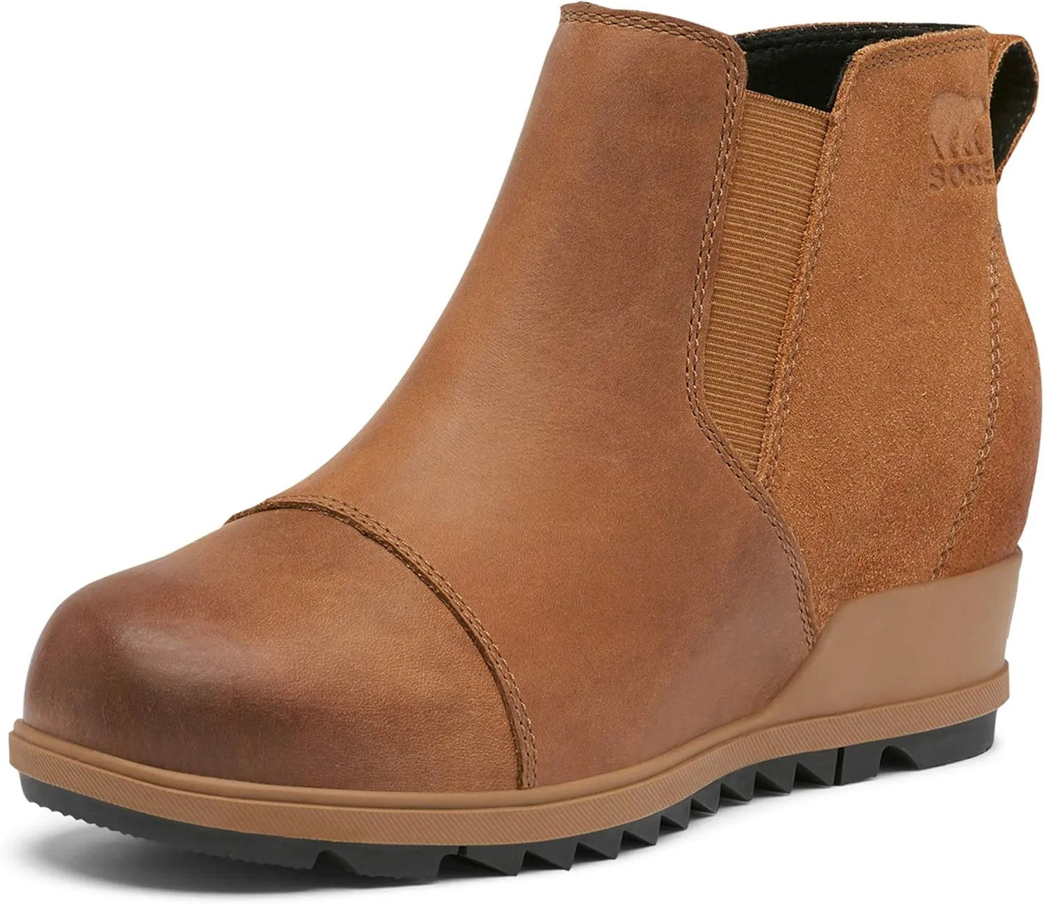 Sorel Women's Evie Pull-On Bootie  Waterproof Suede Leather  Wedge Ankle Booties