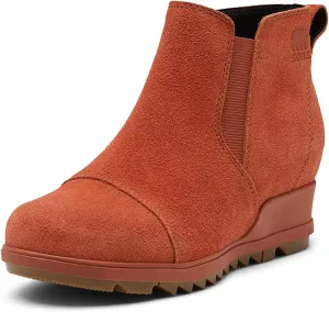 Sorel Women's Evie Pull-On Bootie  Waterproof Suede Leather  Wedge Ankle Booties