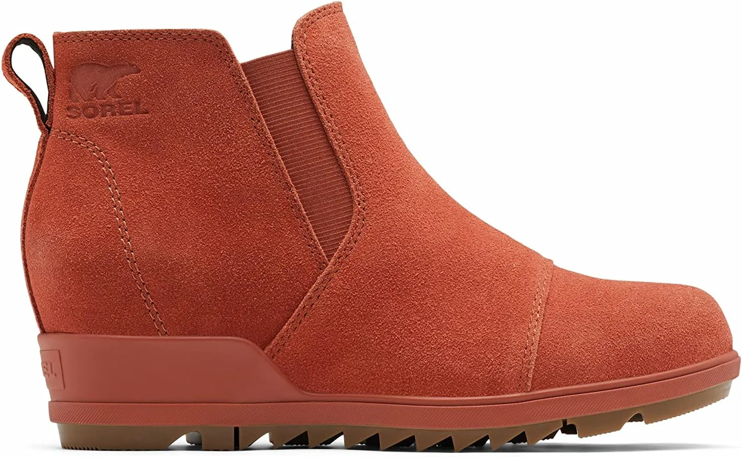 Sorel Women's Evie Pull-On Bootie  Waterproof Suede Leather  Wedge Ankle Booties