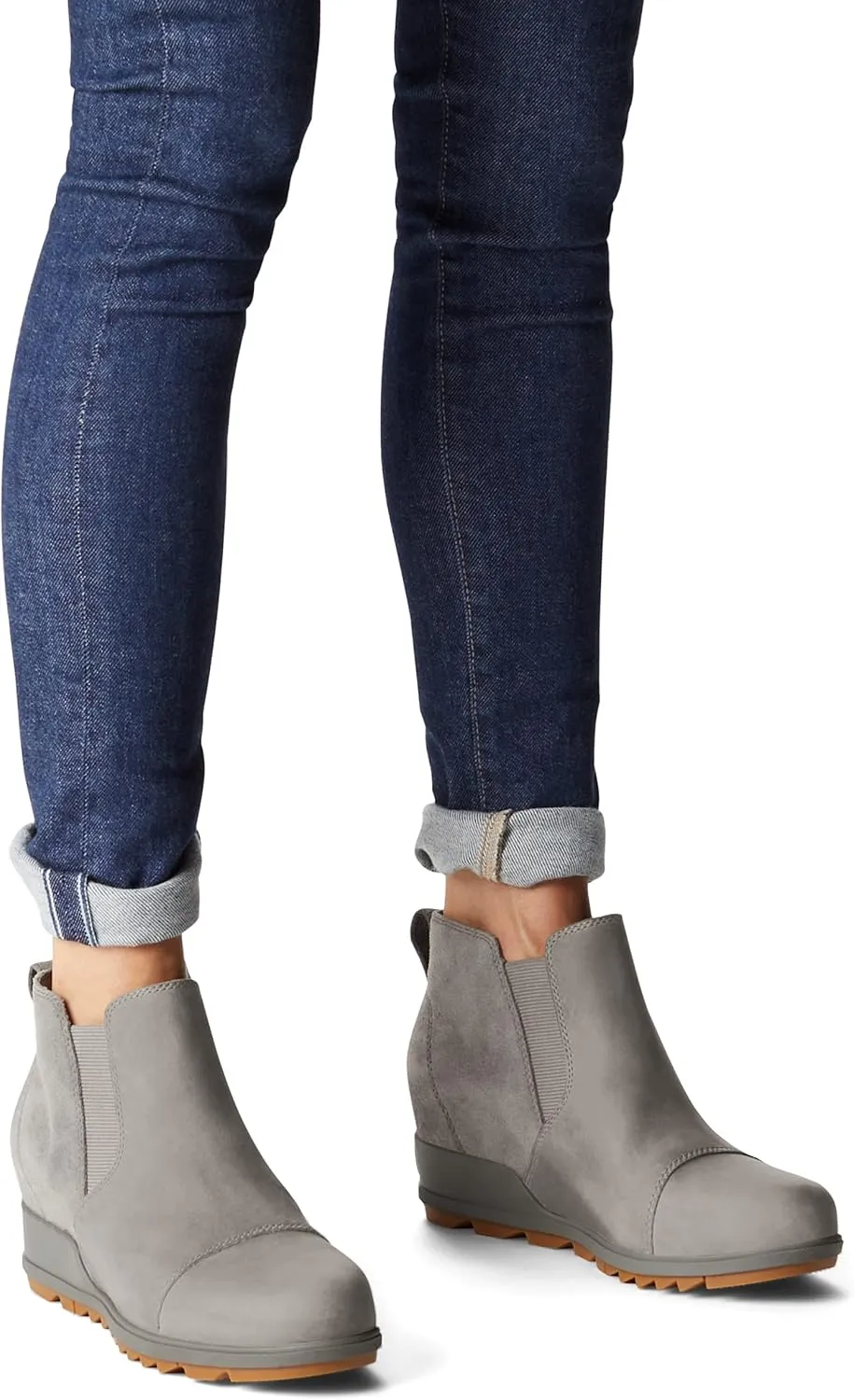 Sorel Women's Evie Pull-On Bootie  Waterproof Suede Leather  Wedge Ankle Booties