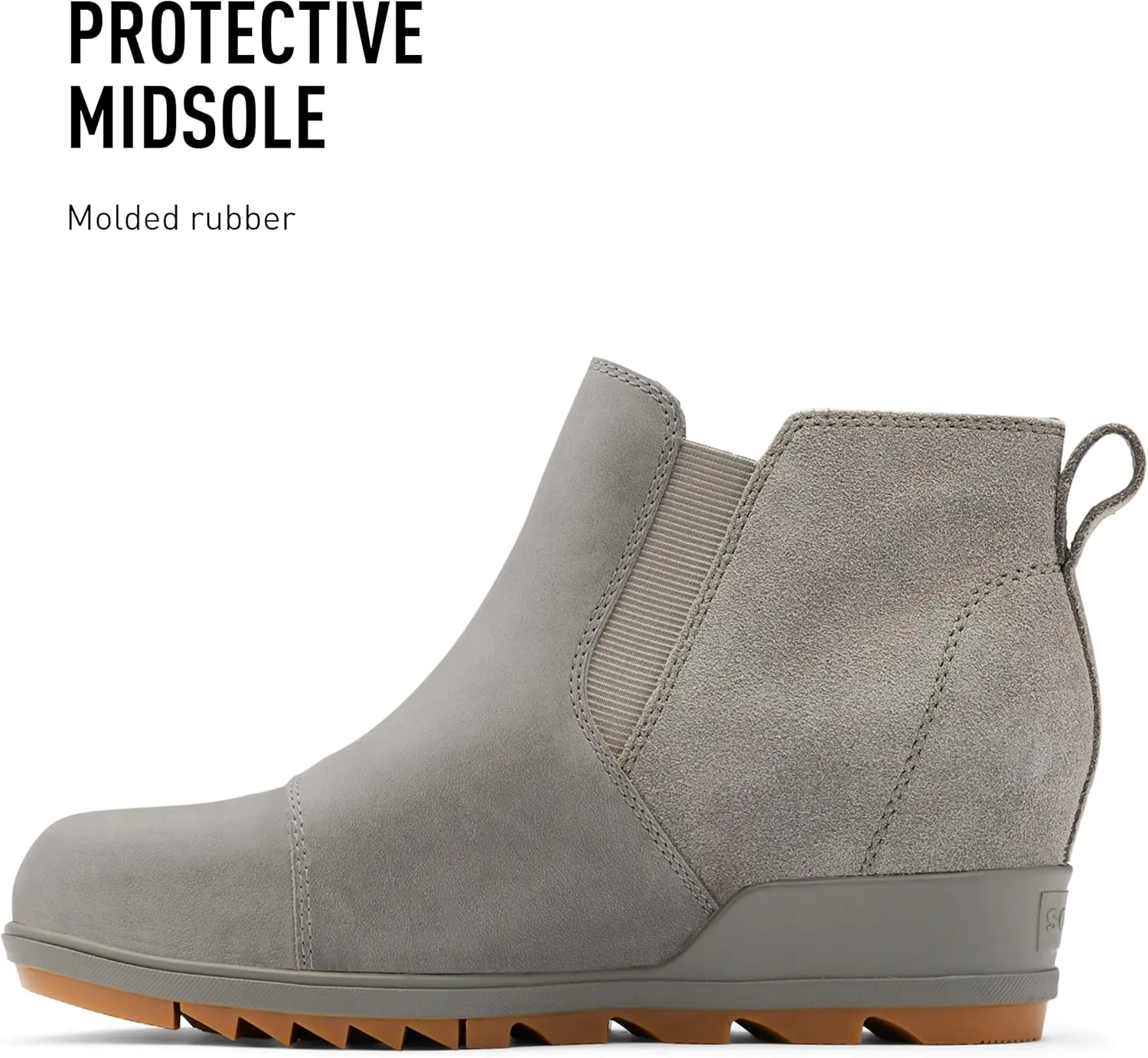 Sorel Women's Evie Pull-On Bootie  Waterproof Suede Leather  Wedge Ankle Booties